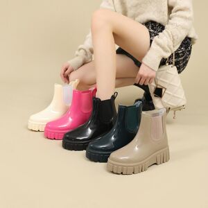 Chaussures de pluie imperméables à manches mi-longues pour femmes, bottes de pluie polyvalentes, tendance, tendance, nouvelle collection 2023 - Publicité