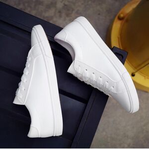 BR43FN Petites chaussures blanches chaussures plates en cuir et toile pour femmes chaussures de tableau blanc chaussures décontractées pour femmes - Publicité