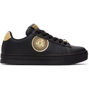 Versace Jeans Couture Baskets noires et dorées 88 V-Emblem Court - IT 38 - Publicité