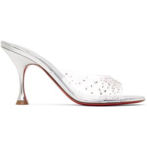 Christian Louboutin Sandales à talon haut Degramule Strass 85 argentées - IT 39 - Publicité