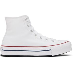 "Converse Jeune   Baskets Chuck Taylor All Star blanches à plateforme" - US 7Y - Publicité