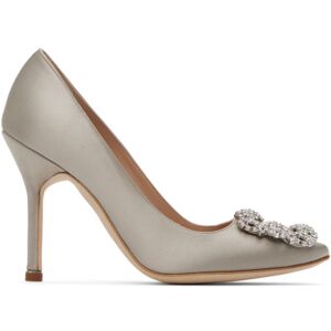 Manolo Blahnik Escarpins Hangisi 105 gris - IT 39 - Publicité