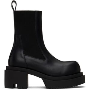 Rick Owens Bottines Beatle noires à semelle Bogun - IT 37 - Publicité