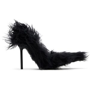 Balenciaga Escarpins noirs en fourrure synthétique à talon Flex - IT 38 - Publicité