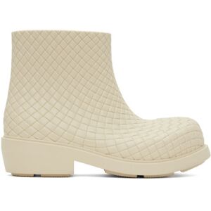 Bottega Veneta Bottines blanc cassé à semelle Fireman - IT 43 - Publicité