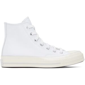 Converse Baskets montantes Chuck 70 blanches en cuir - US 5.5 - Publicité