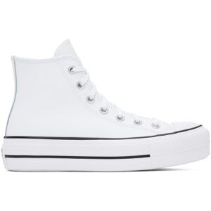 Converse Baskets montantes Chuck Taylor All Star blanches à plateforme - US 5.5 - Publicité