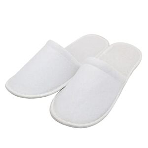 Sahgsa 1 paires de chaussons jetables lavables pour hôtel Blanc avec semelle antidérapante Pour les hôtels Pour les voyages, la maison et les invités, Blanc - Publicité