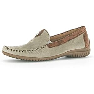 Gabor Mocassins pour femme, chaussures basses, largeur supplémentaire modérée (G), Vert roseau New Whisky 11, 38.5 EU - Publicité