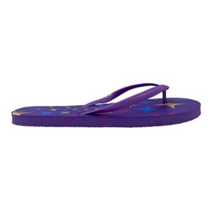 1st American Tongs d'été pour femme – Chaussons femme mer, Violet Motif étoiles, 39 EU - Publicité