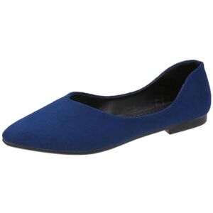 seiveini Ballerines Classiques pour Femmes Ballerines Fashion Flats pour Femme Bout Fermé Appartements Confortable Ballerines Femme Chaussures Plates Ballerines Bout Pointu B Bleu 36 EU - Publicité