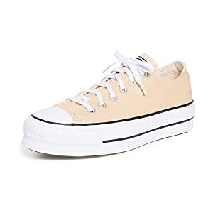 Converse Chuck Taylor All Star Lift Platform Denim Baskets tendance pour femme, Lait d'avoine/blanc/noir, 40 EU - Publicité