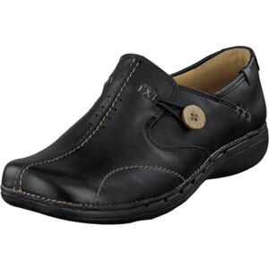 Clarks Un Loop, Mocassins femme , Noir (Black Leather), 37.5 EU - Publicité