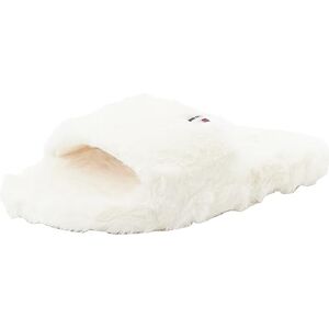 Tommy Hilfiger Femme Chaussons Fur Home Slipper Slide Duveteux, Beige (Ancient White), 35/36 EU - Publicité