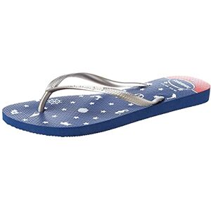 Havaianas Slim Nautical, Tongues Femme, Navy/Silver, 33/34 - Publicité