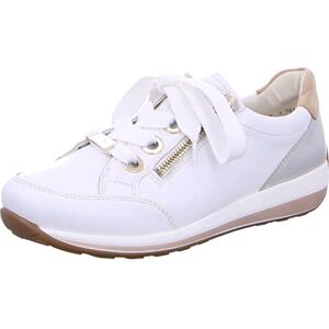 ara Femme Osaka Sneakers Basses, Blanc (Weiss, Weissgold/Camel 79), 39 EU Large - Publicité