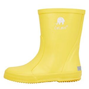 CeLaVi Basic Wellies-Solid Botte de Pluie, Jaune, 34 EU - Publicité