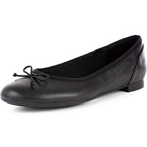 Clarks Femme Couture Bloom Ballerines, Cuir Noir, 35.5 EU - Publicité