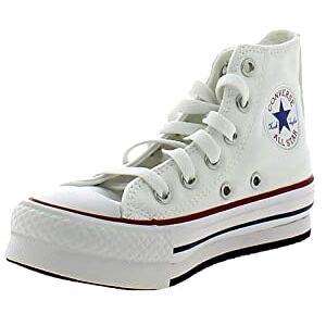 Converse Chuck Taylor All Star EVA Lift Canvas Platform Sneaker, White/Garnet/Navy, 34 EU - Publicité