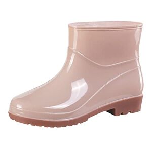 Generic Bottes de pluie courtes léopard pour femme, bottes de pluie à enfiler, bottes de jardin en caoutchouc avec bottes matelassées confortables, kaki, 37.5 EU - Publicité