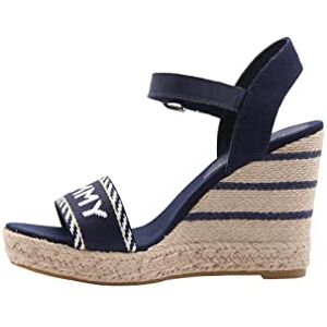 Tommy Hilfiger Chaussures Femme Semelles Compensées Espadrilles Seasonal Webbing Wedge Talon Compensé, Bleu (Space Blue), 37 EU - Publicité