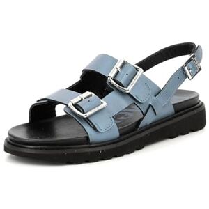 KICKERS Femme NEOSUMMER Sandale Plate, Bleu Metal, 41 EU - Publicité