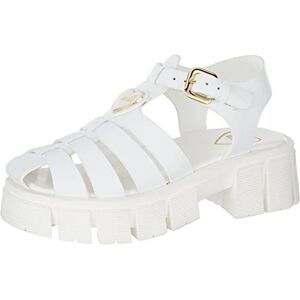 Love Moschino Femme JA16226G0GIA0 Sandales Platform, Blanc, 41 EU - Publicité