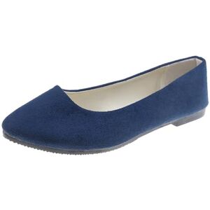 seiveini Chaussures Plates pour Femmes Ballerines Plates Chaussures de Travail Confortable Slip-on Plat Ballerine à Bout Pointu pour Femme Affaires Mariage Décontractée Ballet Flats A Marine 40 EU - Publicité