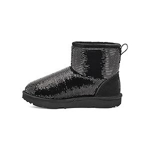 UGG Fille Classic Mini Mirror Ball Bottes, Noir, 33.5 EU - Publicité