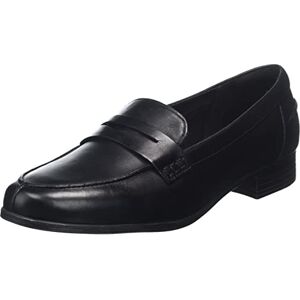 Clarks Femme Hamble Loafer flâneurs, Black Leather, 37.5 EU - Publicité