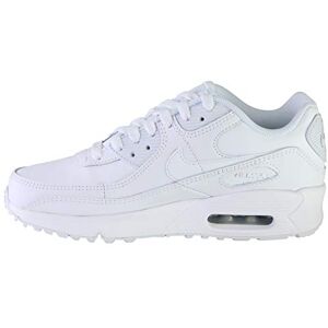 Nike Femme AIR Max 90 LTR (GS) Sneaker, White/White-Metallic Silver-White, 36.5 EU - Publicité