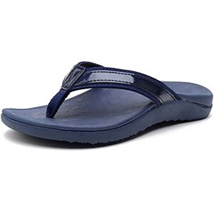 CELANDA Tongs Femme Hommes Plage Sandales Bout Mules Chaussures Légères Confort Doux Classique Flip Flop Antidérapante Adulte Pantoufle Bleu foncé Taille: 35 EU - Publicité