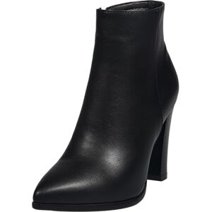 Lroey Reoly Bottines Femme à Talon Bloc, Chaussons Habillés Pointu Talons Hauts Bottes Courtes Zip Briller Bottes, H12009Ns Noir/Dl Taille 34 EU - Publicité