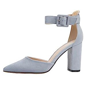 Rio Fiore Escarpins, Escarpins à Talons, Chaussures à Bride Cheville, Bleue, 8.5 cm Talon Bloc, Textile, Femme Escarpins, 2062A-9-J-9 (Bleue, 38 EU) - Publicité