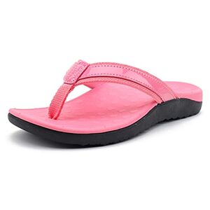 CELANDA Tongs Femme Hommes Plage Sandales Bout Mules Chaussures Légères Confort Doux Classique Flip Flop Antidérapante Adulte Pantoufle Rose Taille: 38 EU - Publicité