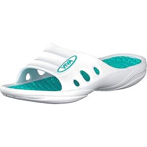 Brandsseller Chaussures Femme   Chaussures de Plage et Piscine   Chaussures pour la Douche   Chaussons  Sandales d'été   Intérieur et Extérieur   Blanc/Turquoise   36 EU - Publicité