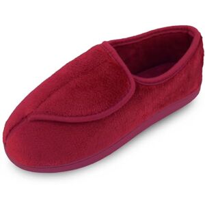 Git-up Chaussons Femme Mémoire Mousse Confortable Bout fermé Hiver Antidérapant Coton Chaud Pantoufle Maison pour Intérieur et Extérieur, Rouge 41 - Publicité