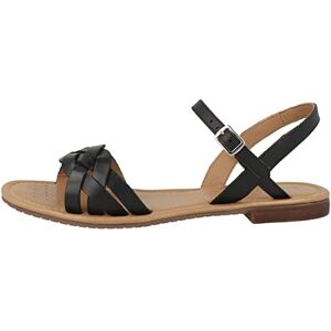 Geox Femme D Sozy S Sandales Plates, Noir, 36.5 EU - Publicité