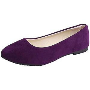 SIGOYI Ballerines plates confortables à enfiler pour femme Couleur unie, violet, 38.5 EU - Publicité