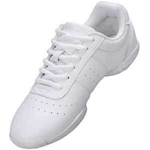 Lnafan Chaussures de sport à lacets pour femme et fille, blanc, 33.5 EU - Publicité