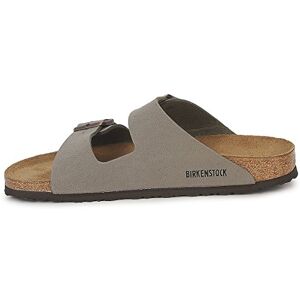 Birkenstock Arizona, Sandales Bout ouvert mixte adulte, Gris (Stone) 39 EU (étroit) - Publicité