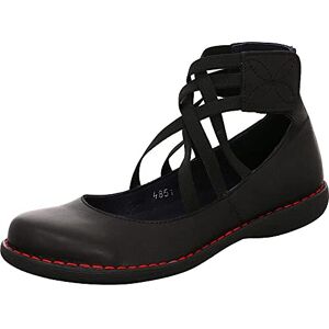 Jungla Ballerine Velvet pour femme en cuir lisse noir avec fermeture Velcro, hypoallergénique., Noir , 38 EU - Publicité