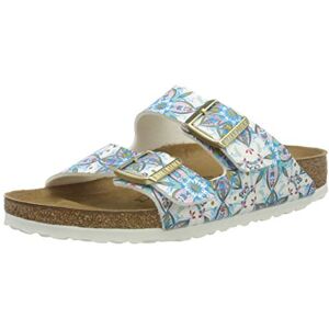 Birkenstock Femme Sandales Arizona Birko-Flor Boho Flowers White, 41 EU Étroit - Publicité