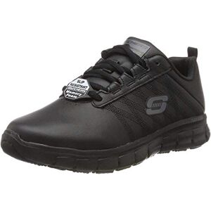 Skechers Sure Track Erath Ii Baskets Enfiler Femme Noir (Black Leather Blk) 38 EU - Publicité