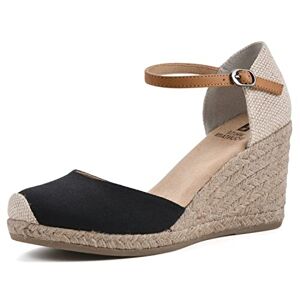 WHITE MOUNTAIN Femme Mamba Sandale Cage Espadrille, Noir, 38.5 EU - Publicité