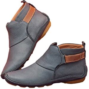 Susenstone 2022 Chelsea boots cheville féminine boaot bottes de cavalerie d'hiver imperméables et confortables manches coulissantes chaussures d'hiver extérieures pour femmes - Publicité