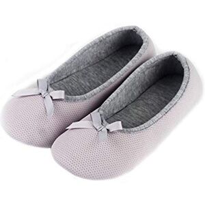 Legou Ballerine en tissu éponge avec évacuation de l'humidité pour femme et fille, Gris adulte, 38 EU - Publicité