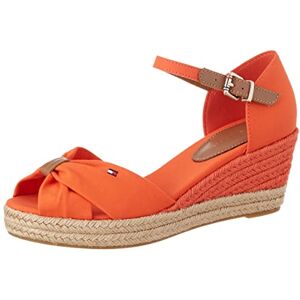 Tommy Hilfiger Chaussures Femme Semelles Compensées Espadrilles Talon Compensé, Orange (Deep Orange), 40 EU - Publicité