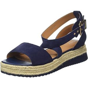 Geox Femme D Eolie Espadrilles Wedge Sandal, Bleu Marine, 36.5 EU - Publicité