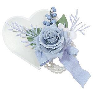 Corsage de mariée en tissu romantique bleu clair A - Publicité